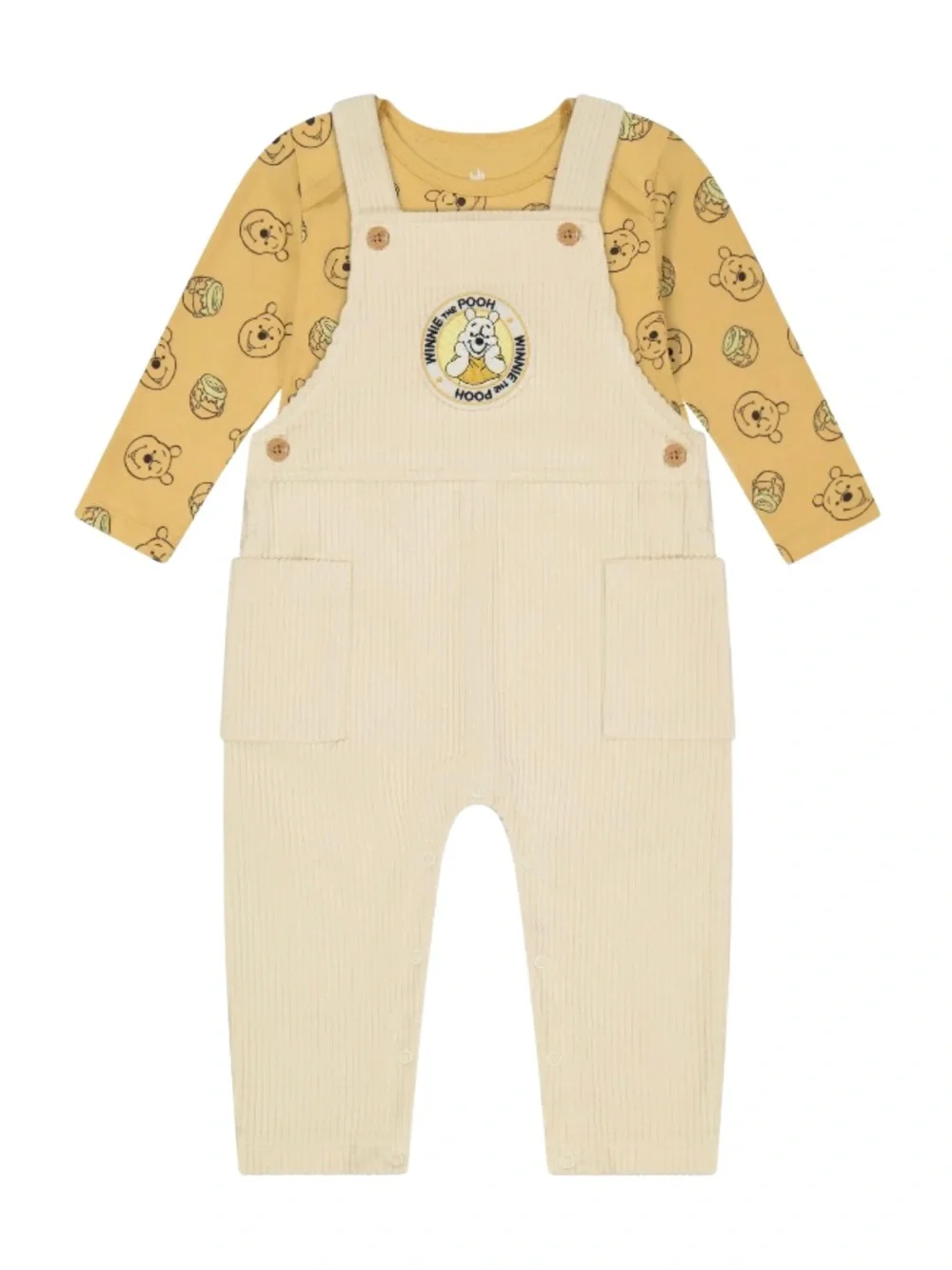 Disney Winnie the Pooh Corduroy Overalls Outfit - Picture 1 of 4
